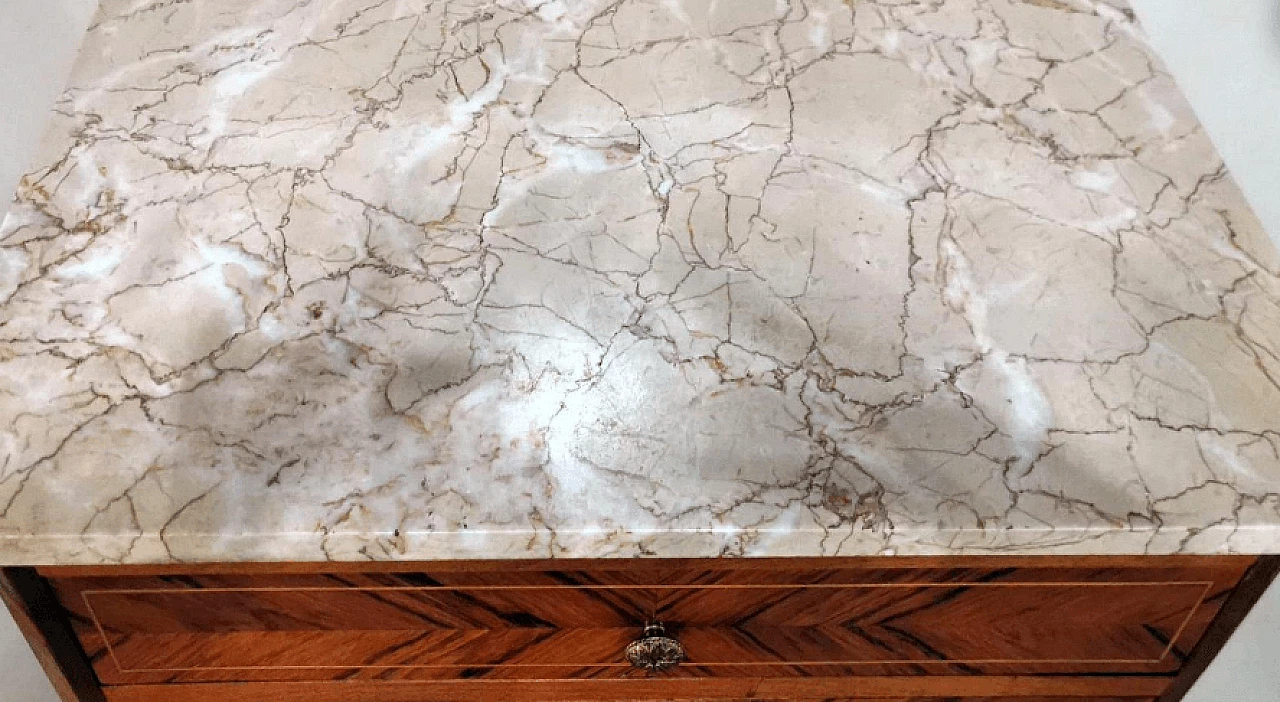 Louis XV style walnut sideboard with marble top, late 19th century 5