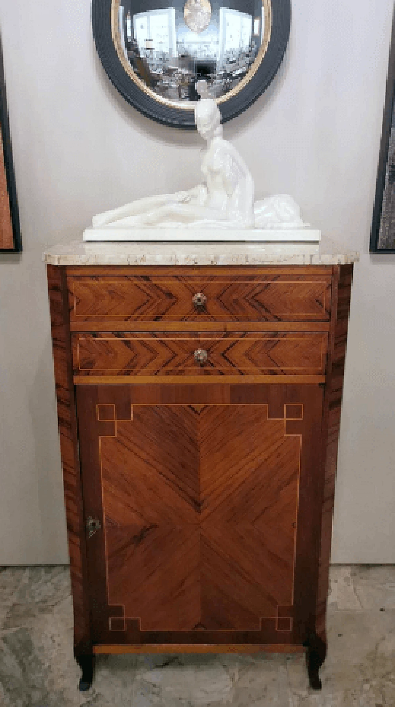 Louis XV style walnut sideboard with marble top, late 19th century 20