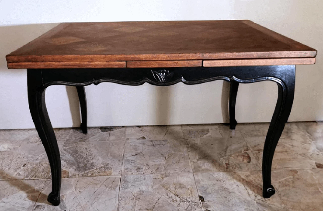 Provençal style extendable oak table, early 20th century 2