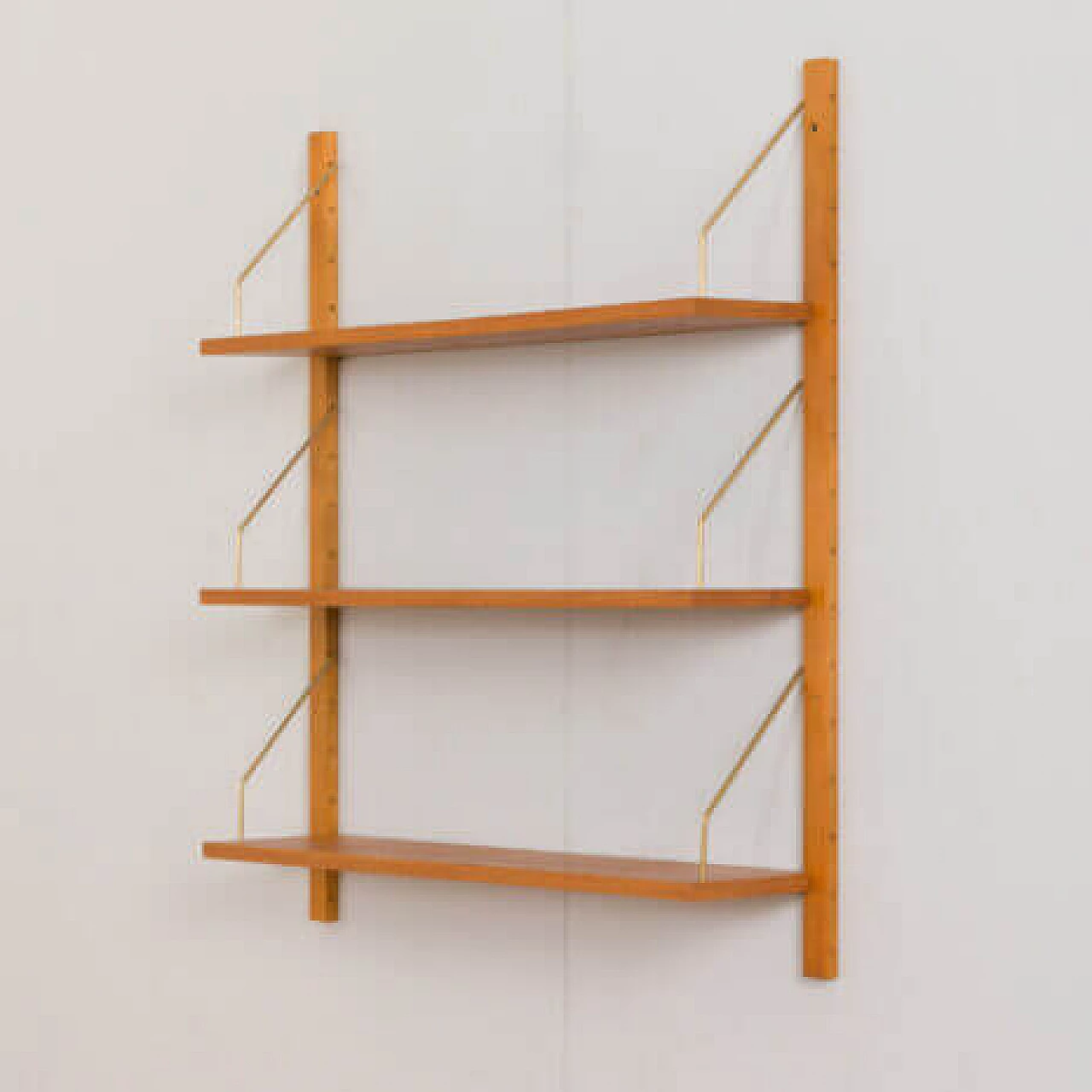 Oak hanging bookcase in the style of Poul Cadovius and Preben Sorensen, 1960s 5