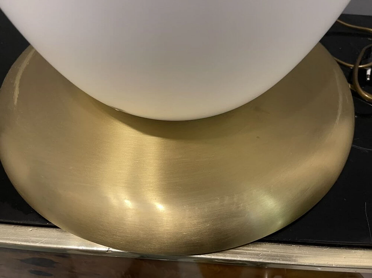 Coppia di lampade da tavolo a forma di uovo in vetro di Murano, anni '80 4