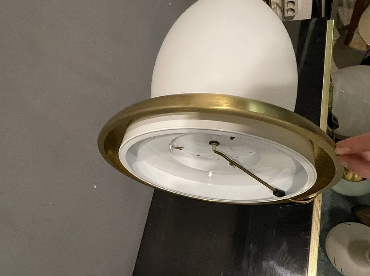 Coppia di lampade da tavolo a forma di uovo in vetro di Murano, anni '80 6