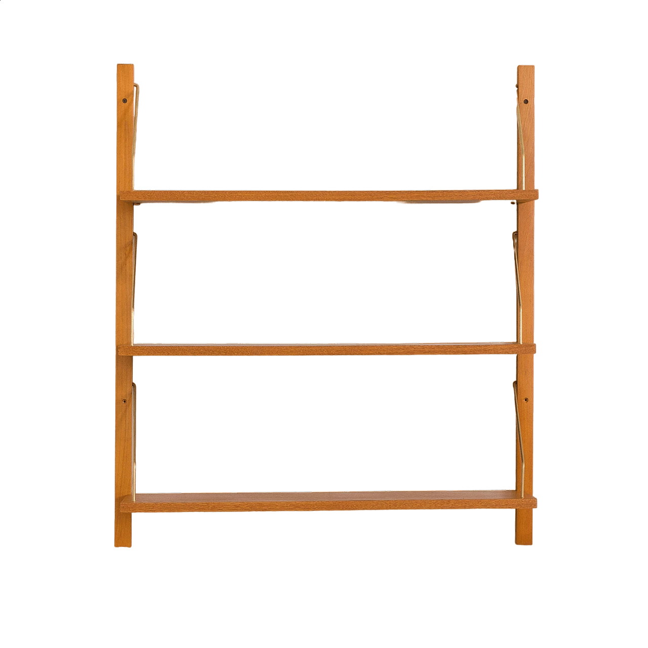 Oak hanging bookcase in the style of Poul Cadovius and Preben Sorensen, 1960s 10