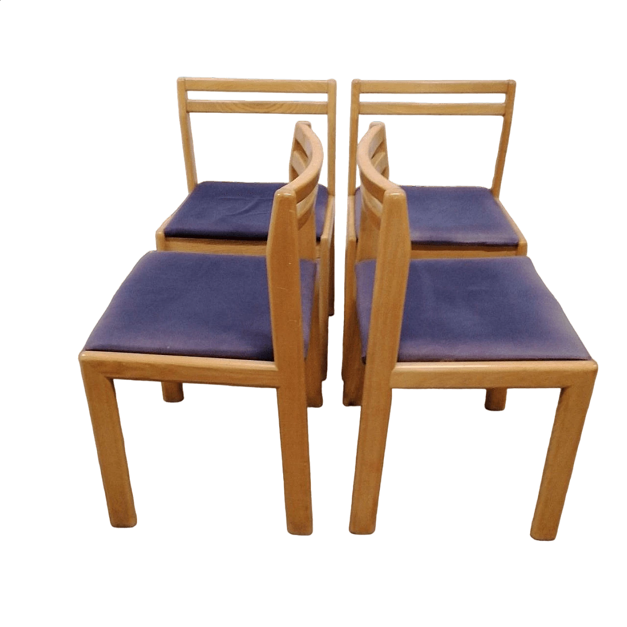 4 Swedish birch chairs, 1960s 5