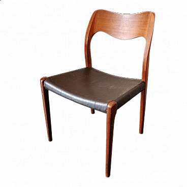Teak chair 71 by N.O Møller, 1950s
