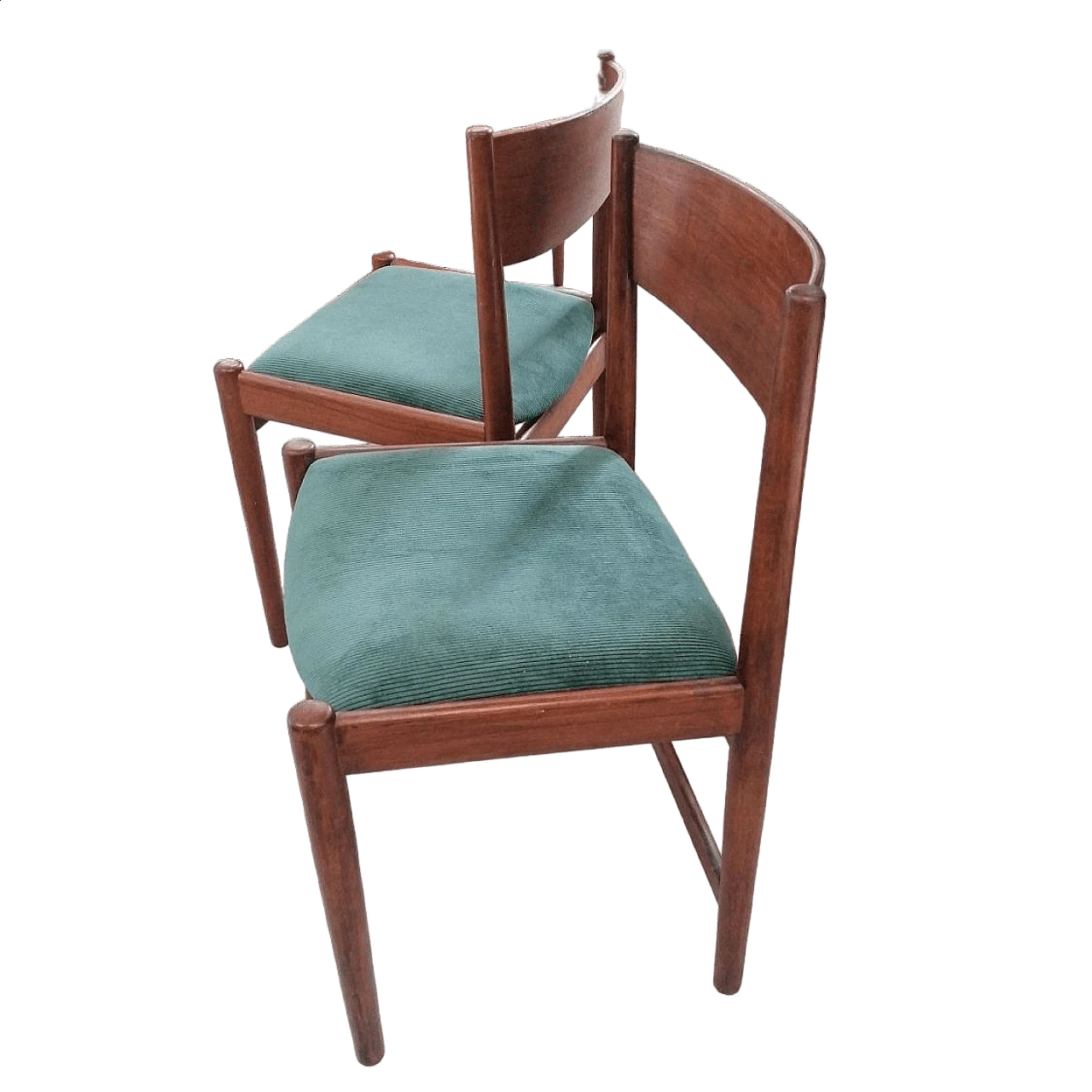 Pair of teak chairs for Sibas, 1950s 5