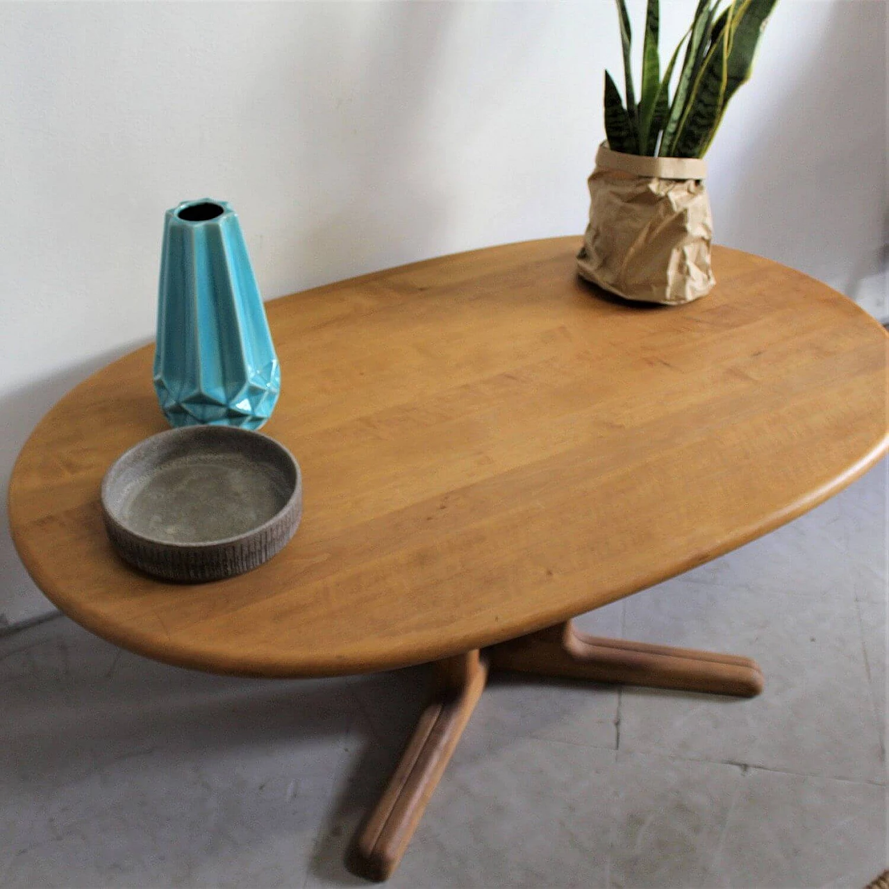 Solid oak coffee table for Dyrlund, 1960s 2