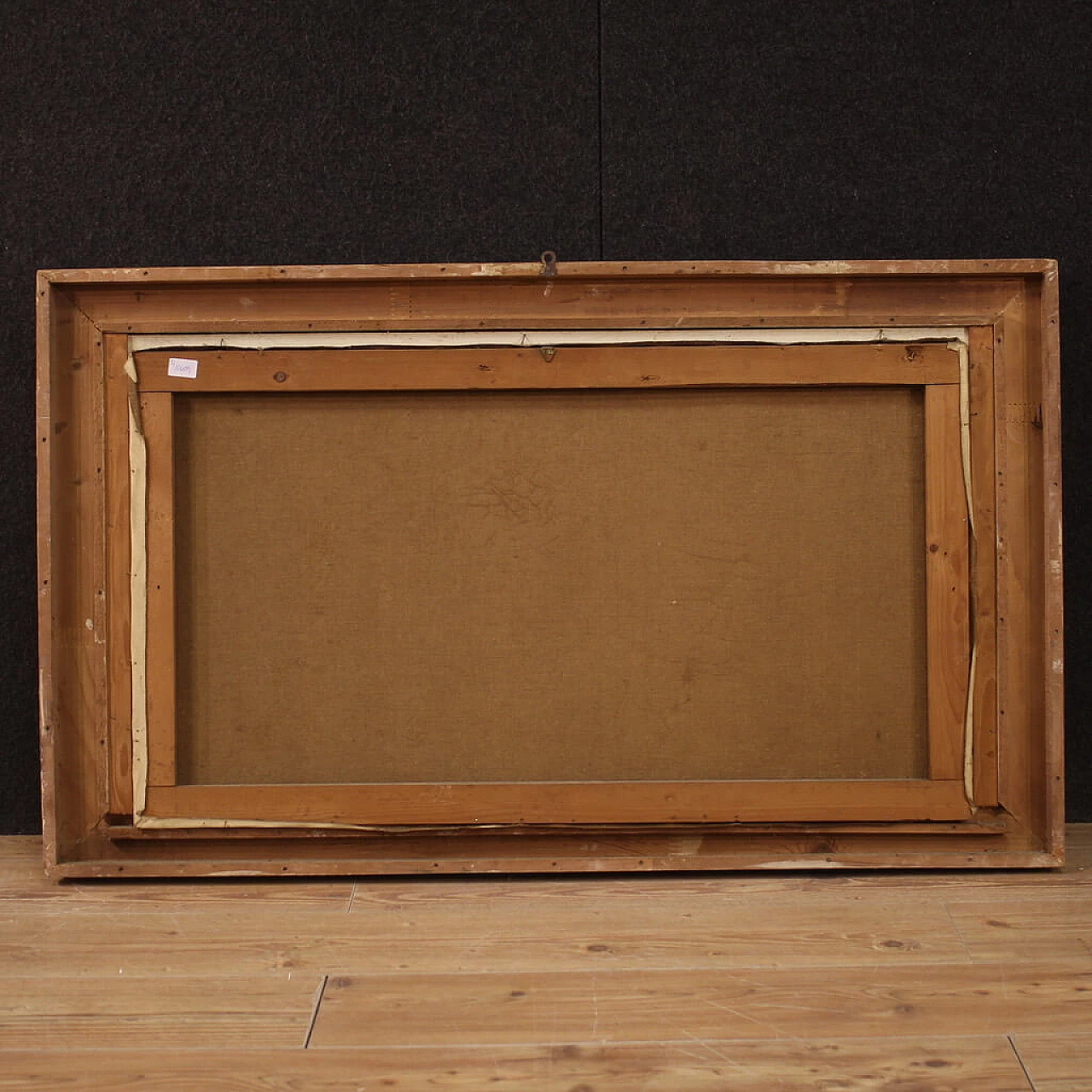 Cesare Bentivoglio, landscape with chalet and mountains, oil painting on canvas 11