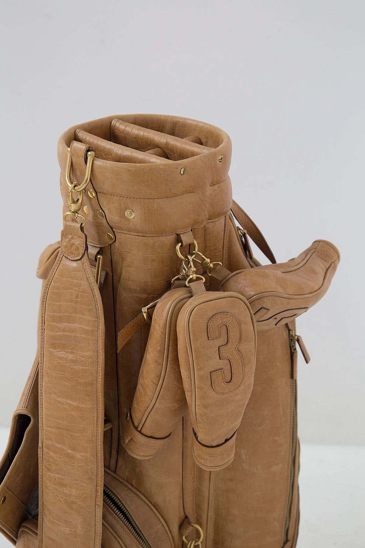 Borsa da golf in finta pelle di rettile, anni '70 5