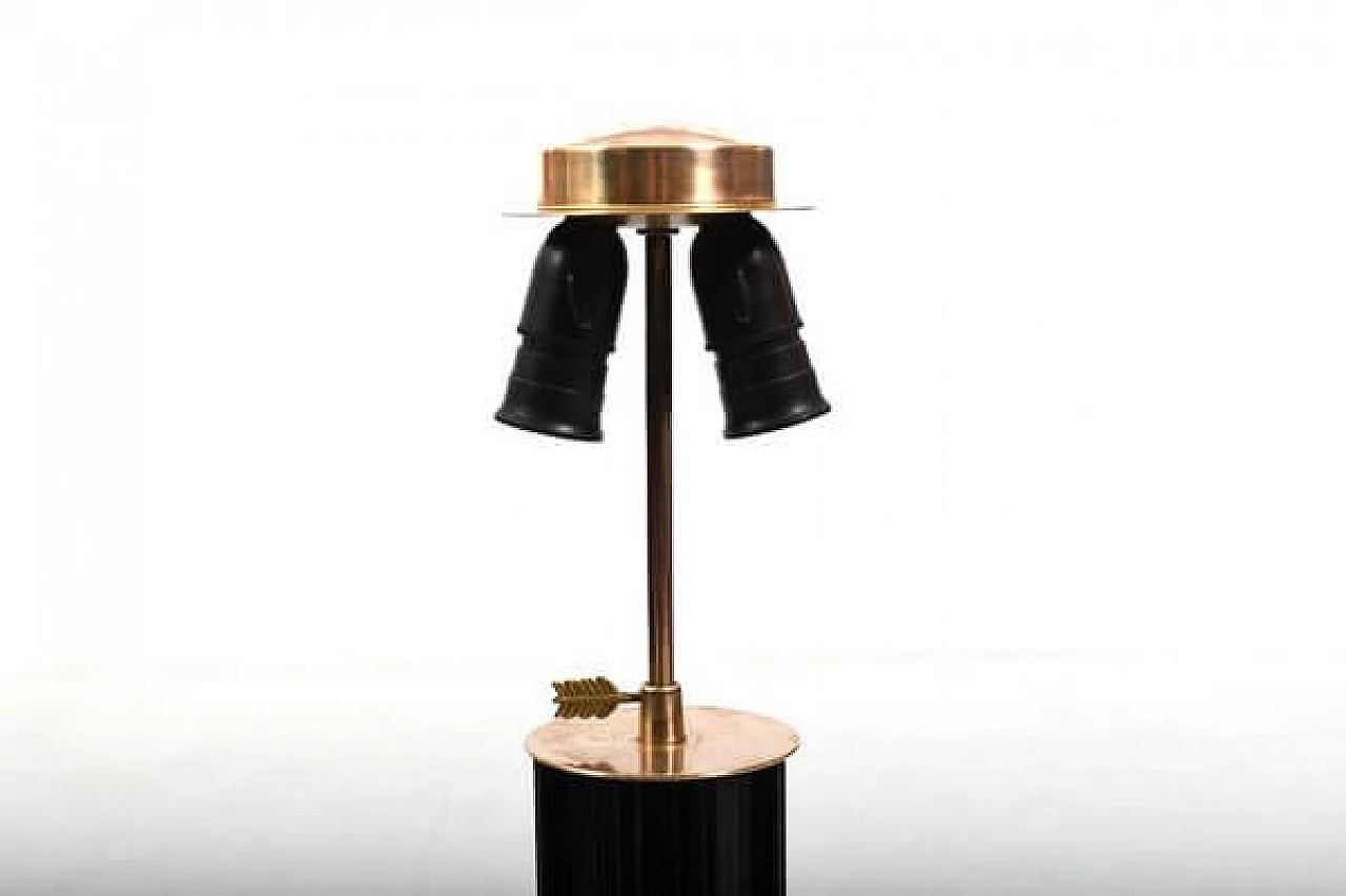 Danish bakelite and brass table lamp, 1930s 8