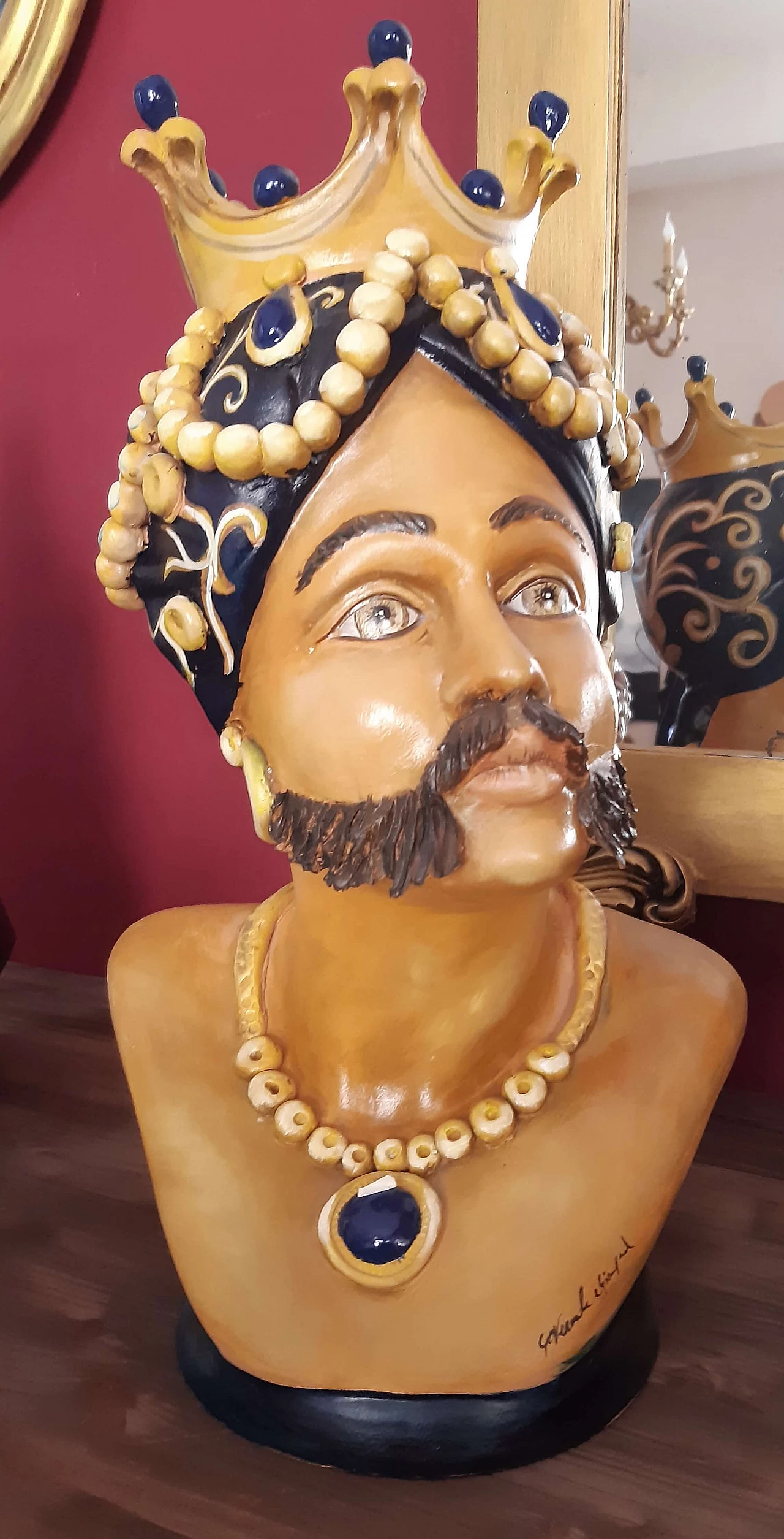 Pair of vases with Moorish heads, 2000s 3