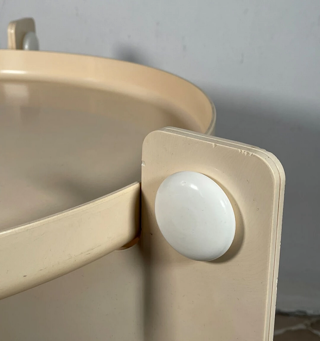 Beige ABS cart by Luigi Massoni for iGuzzini, 1960s 4