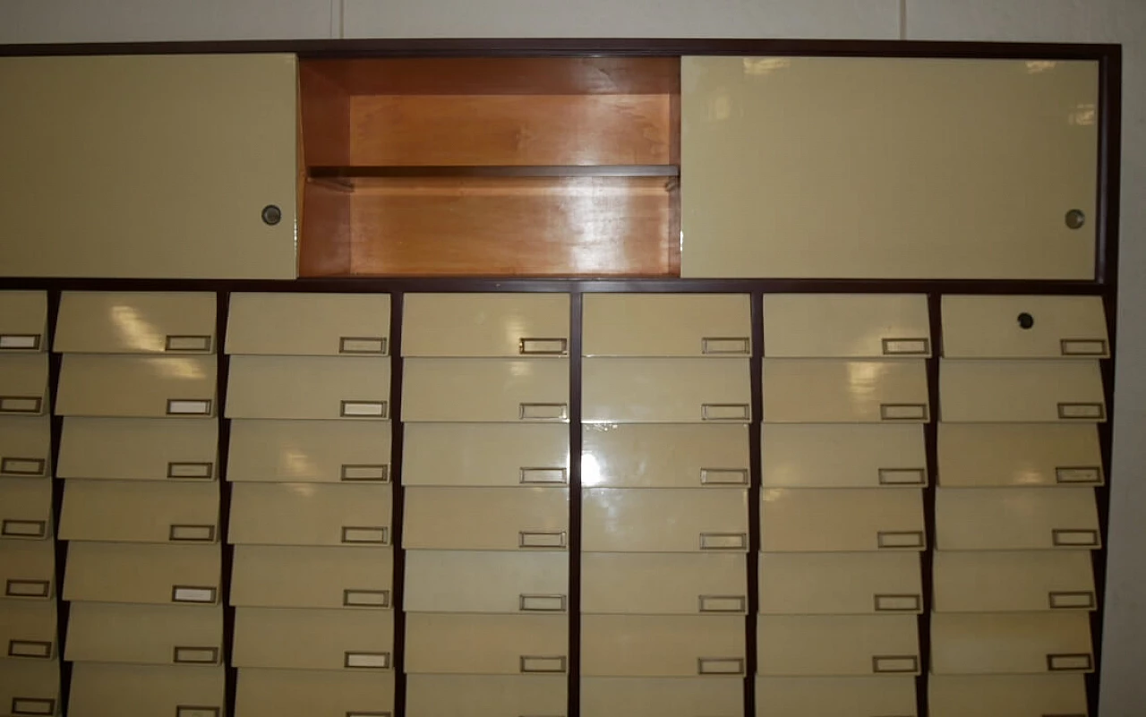 Ivory painted wood filing cabinet, 1980s 5