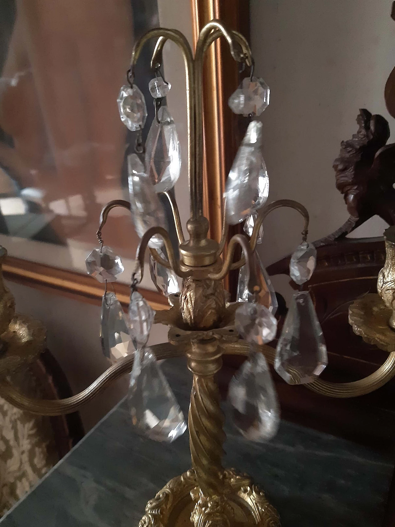 Pair of metal candelabra, early 20th century 3