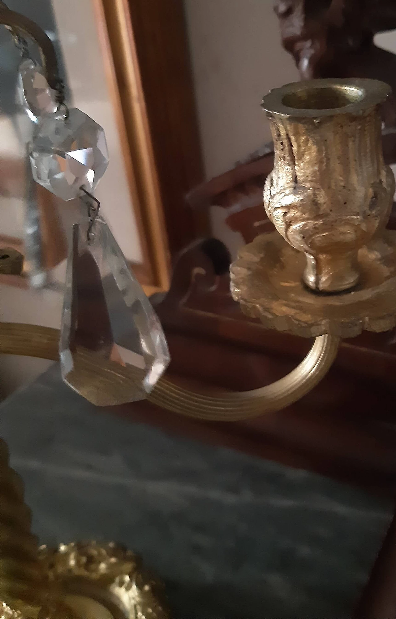 Pair of metal candelabra, early 20th century 4