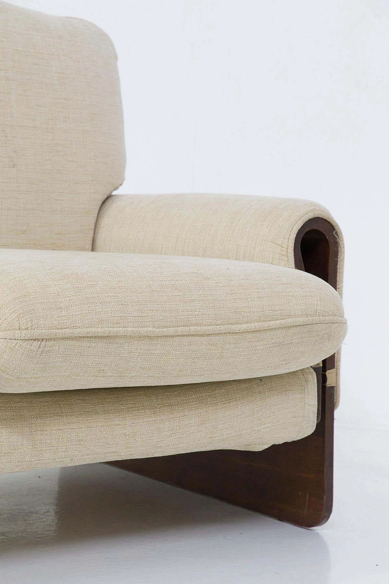 Tiffany sofa in wood and fabric by Ferdinando Buzzi for Brunati, 1970s 2