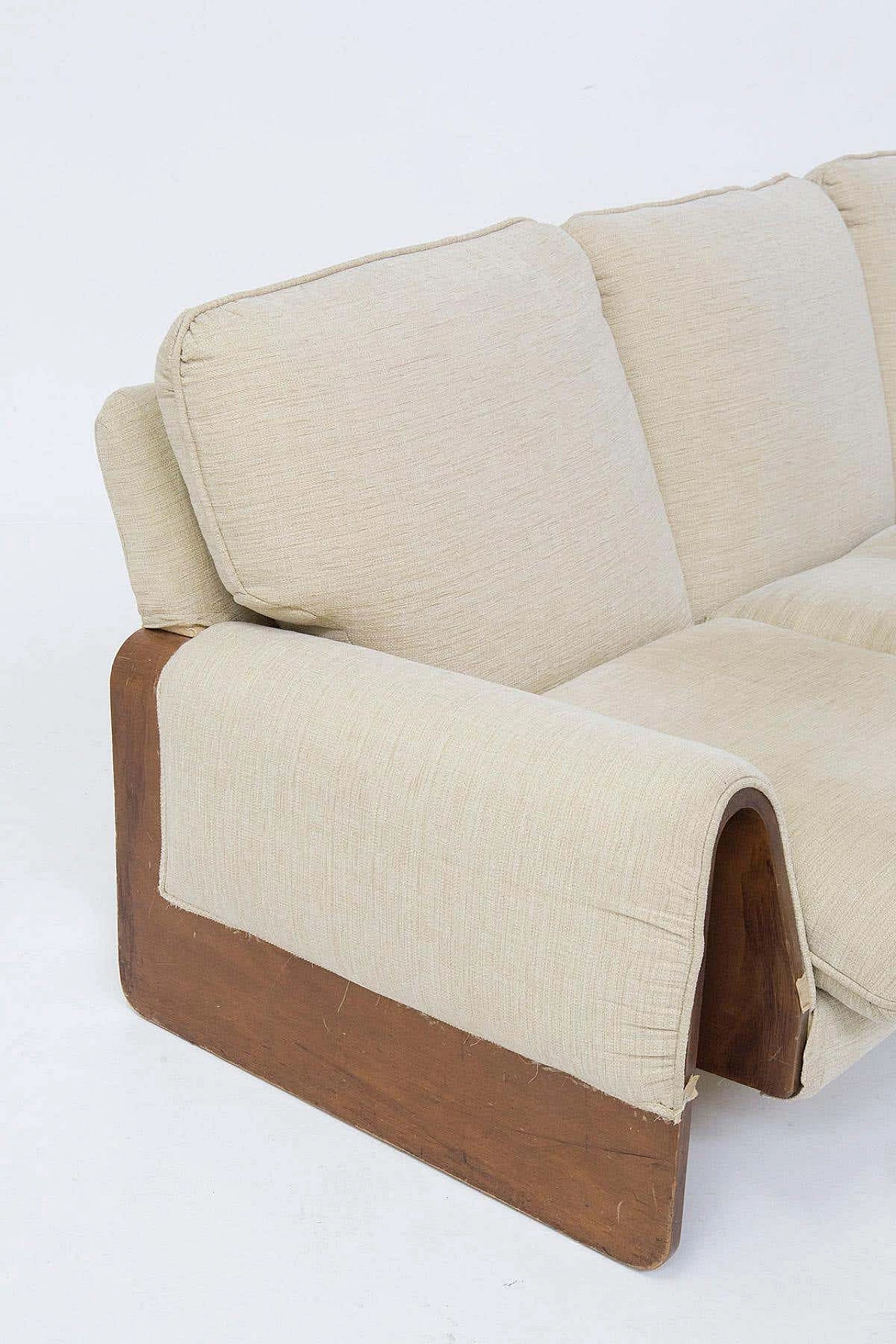 Tiffany sofa in wood and fabric by Ferdinando Buzzi for Brunati, 1970s 4