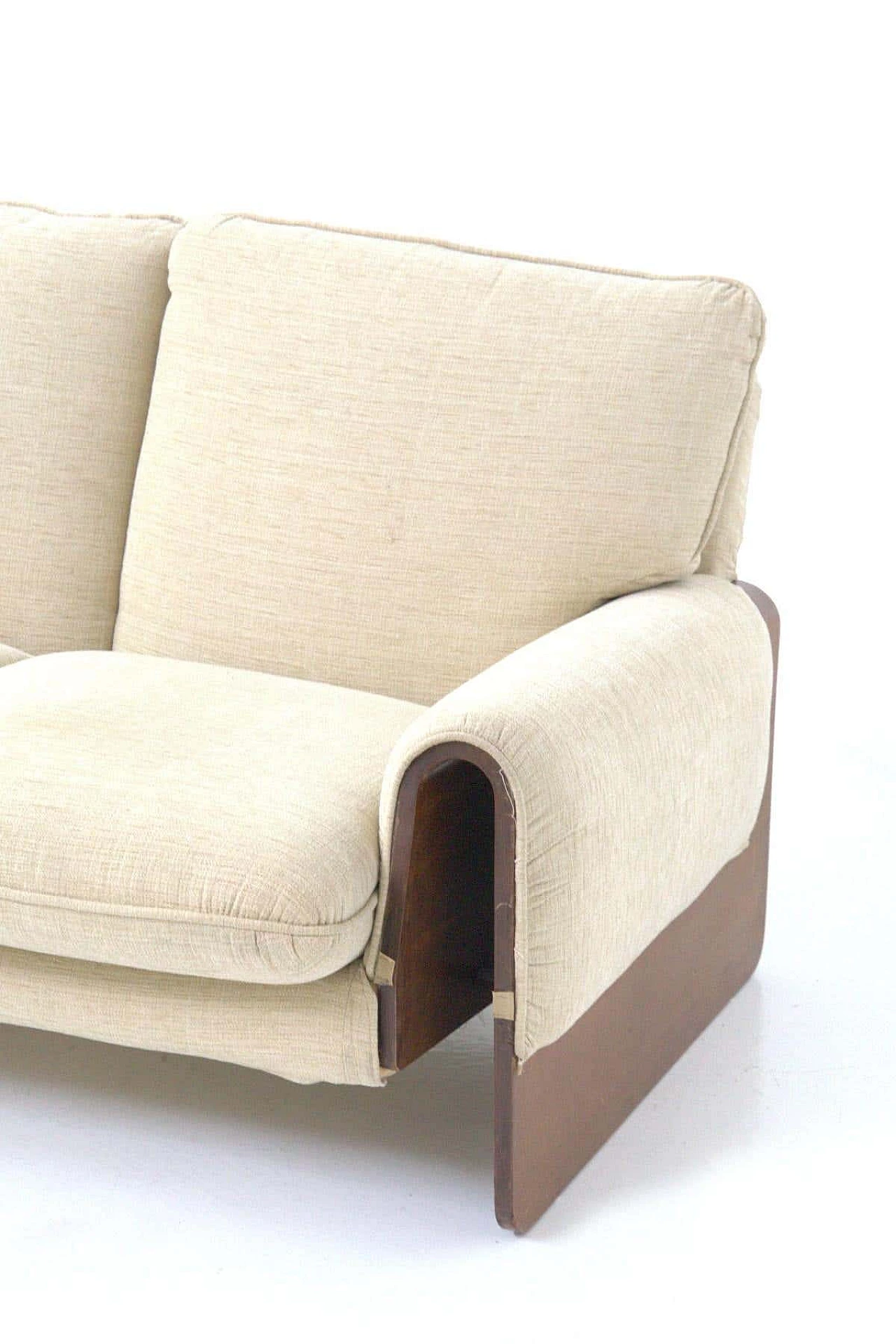 Tiffany sofa in wood and fabric by Ferdinando Buzzi for Brunati, 1970s 9