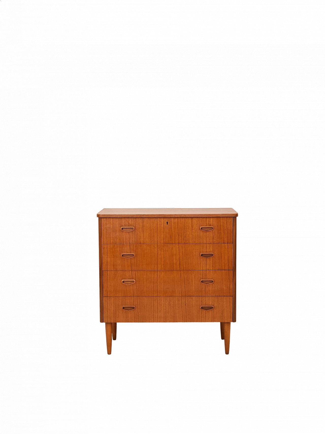 Scandinavian teak dresser with four drawers, 1960s 10