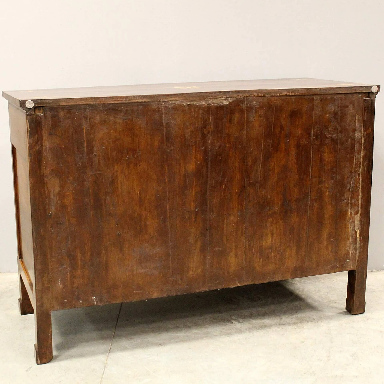 Empire inlaid walnut dresser, early 19th century 8