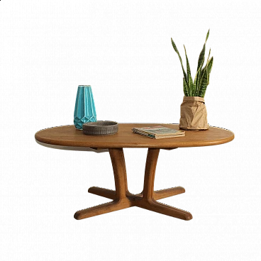Solid oak coffee table for Dyrlund, 1960s