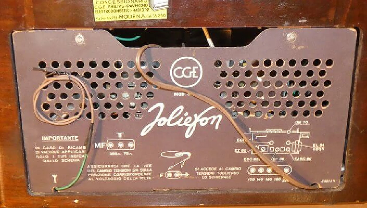 Wood Joliefon RFS 6597 turntable radio by CGE, 1950s 16