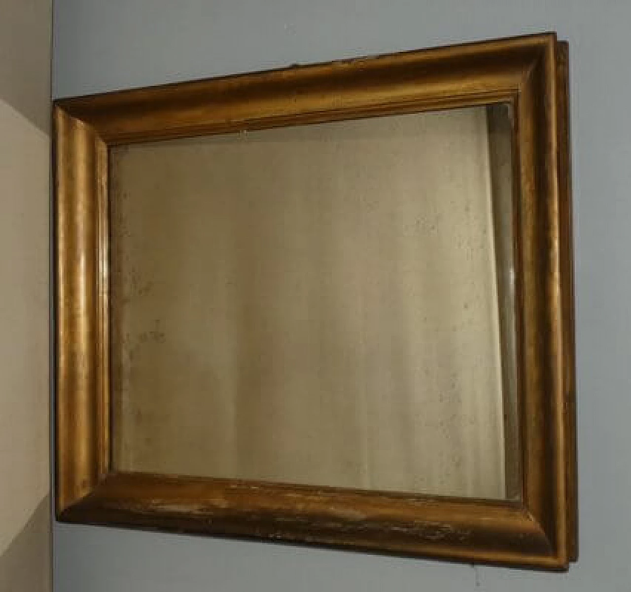 Rectangular mirror with gilded wood frame, 19th century 1