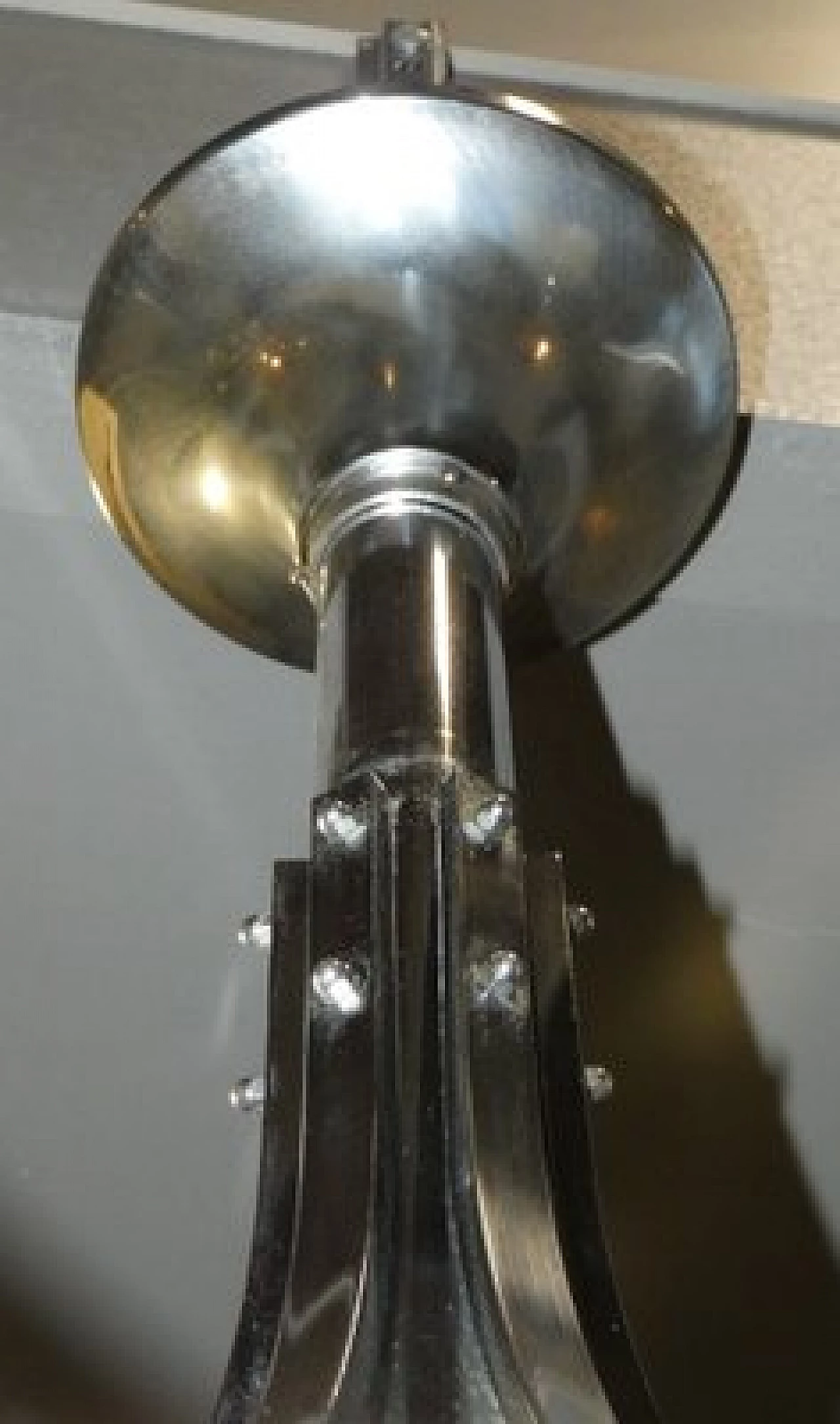 Chromed steel and crystal chandelier by Gaetano Sciolari, 1970s 5