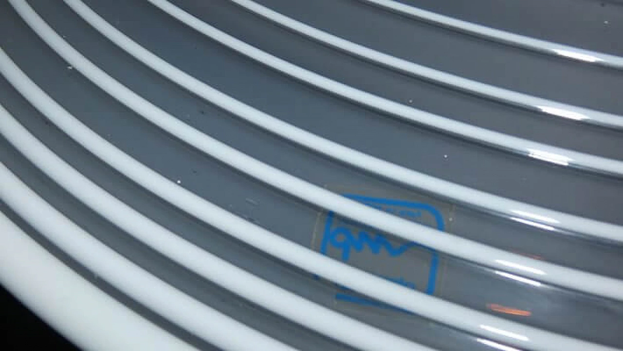 Murano glass and steel lamp by De Majo, 1970s 11