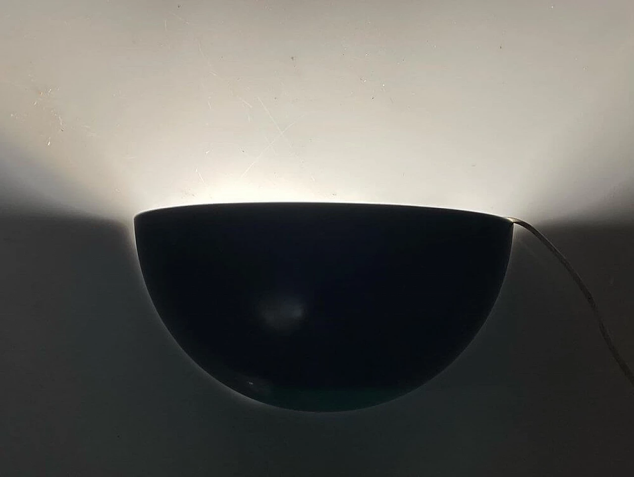 Pair of black metal wall lamps by Zonca, 1980s 1