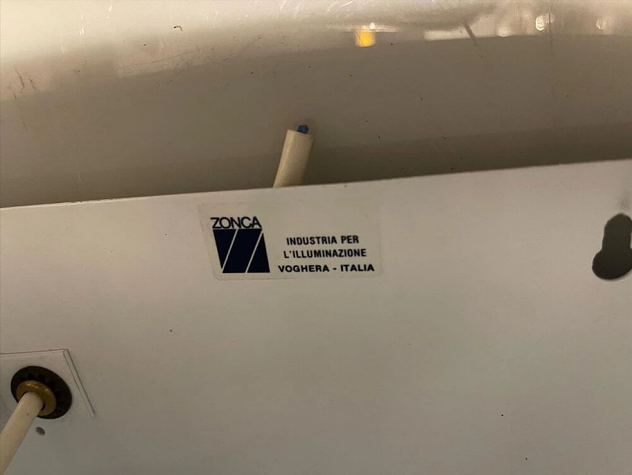 Pair of black metal wall lamps by Zonca, 1980s 3