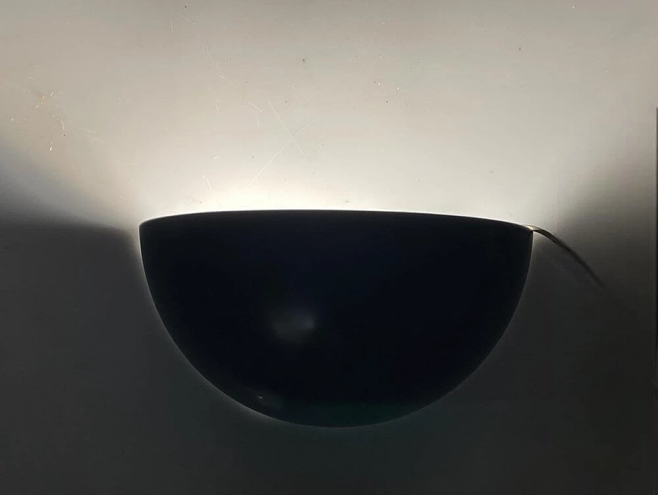 Pair of black metal wall lamps by Zonca, 1980s 4