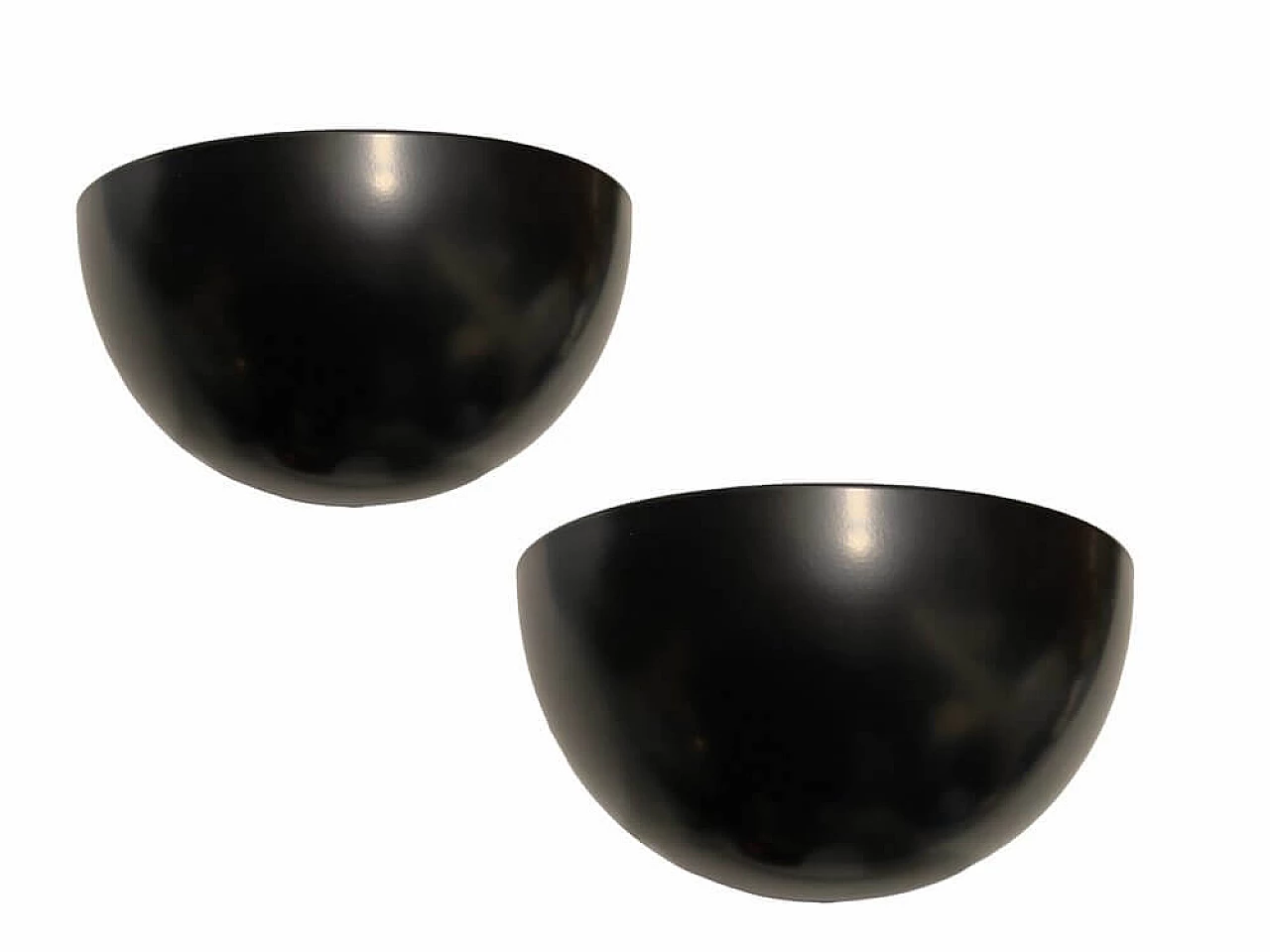 Pair of black metal wall lamps by Zonca, 1980s 5
