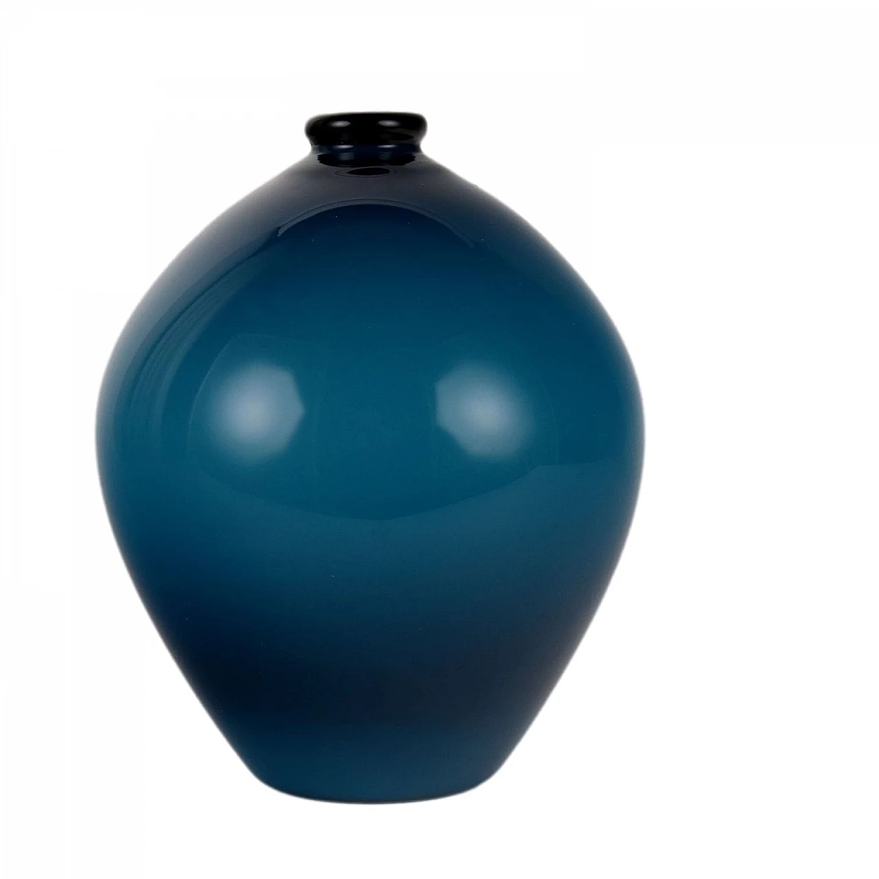 Vaso in vetro blu di Gianni Versace per Venini 1