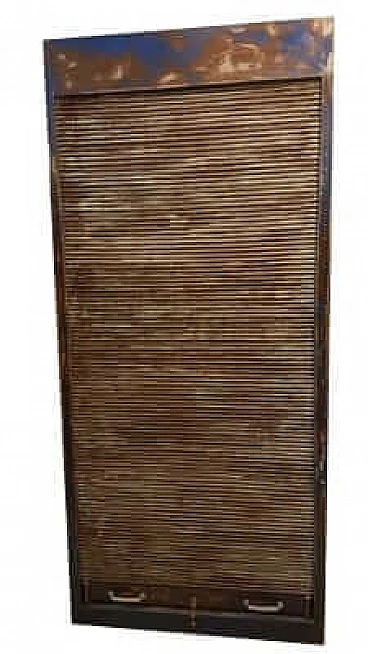 Schedario a serranda in ferro, anni '40