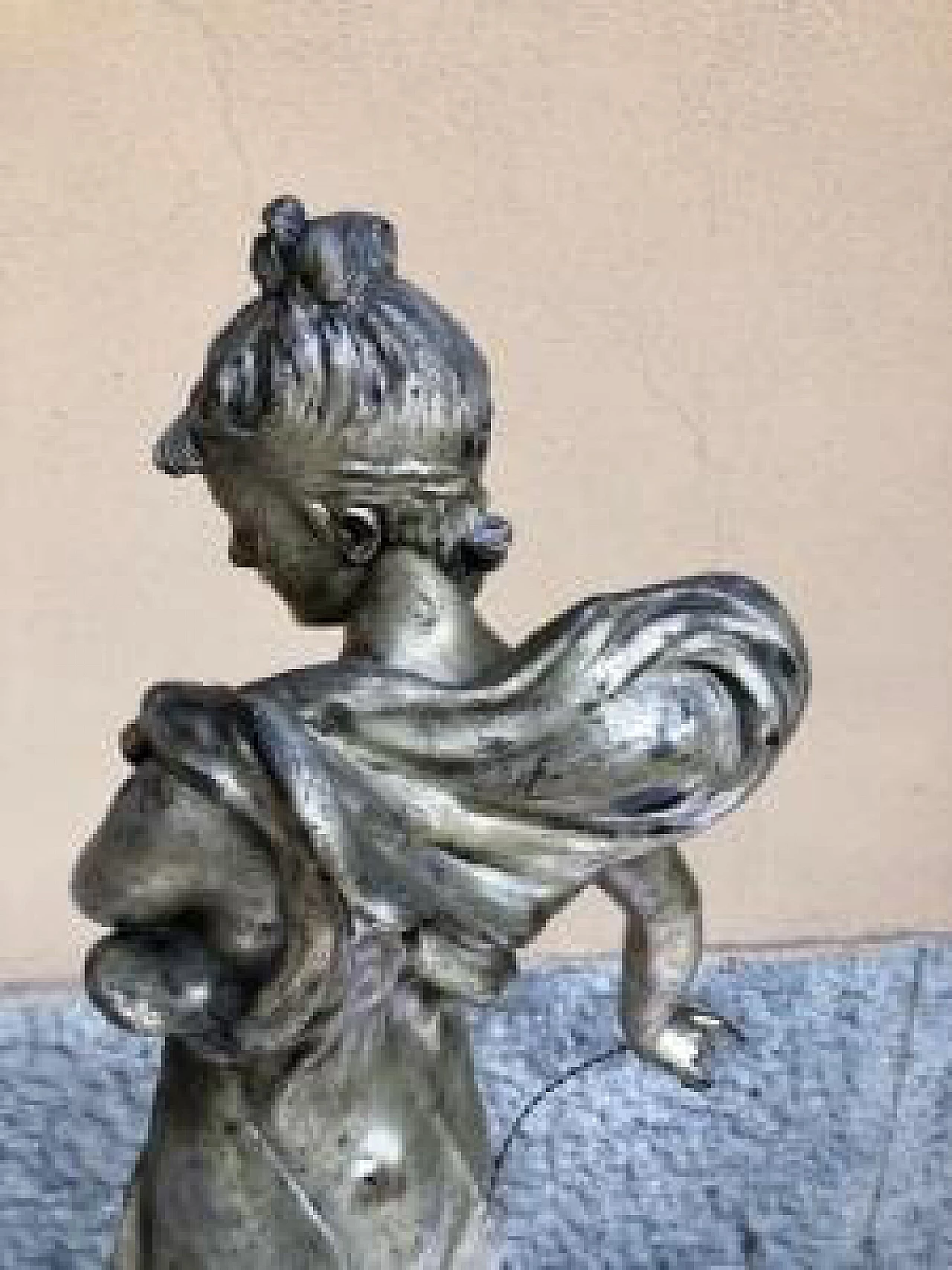 Tairo Paris, cast metal statue, 19th century 4