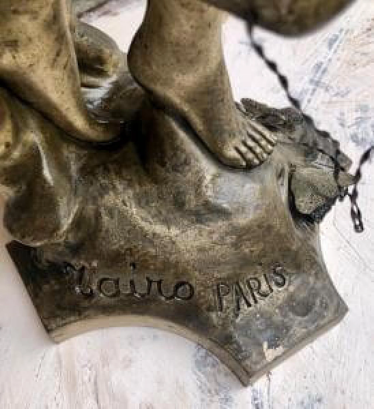 Tairo Paris, cast metal statue, 19th century 5