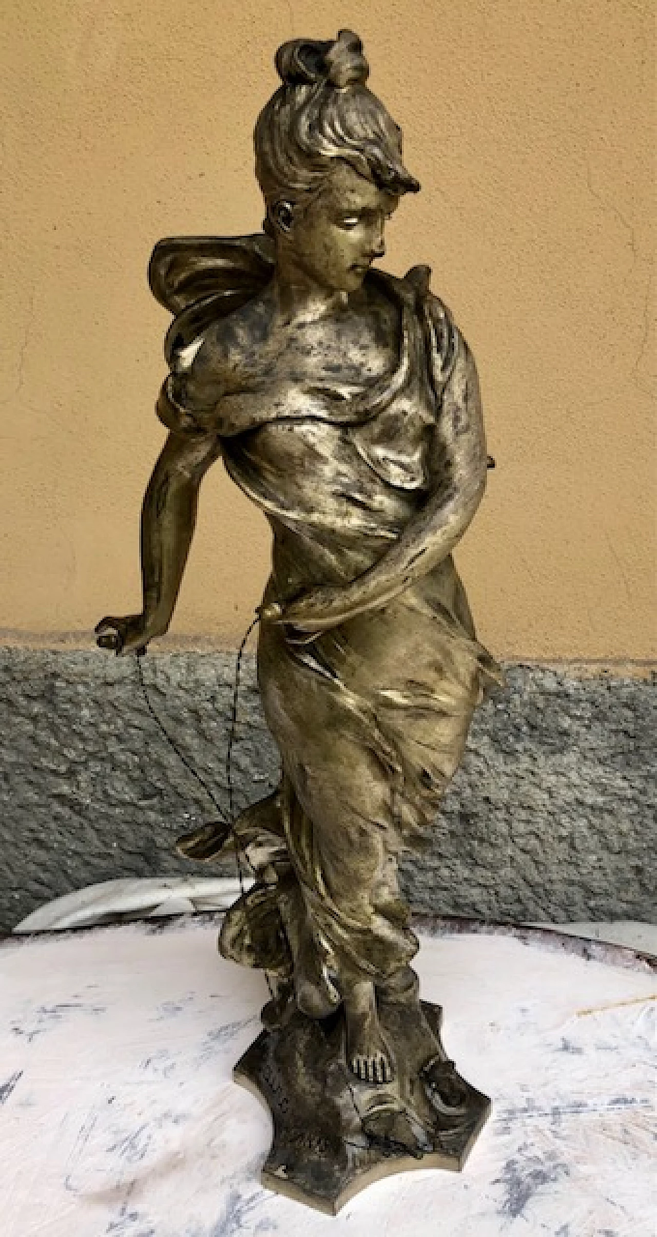 Tairo Paris, cast metal statue, 19th century 7