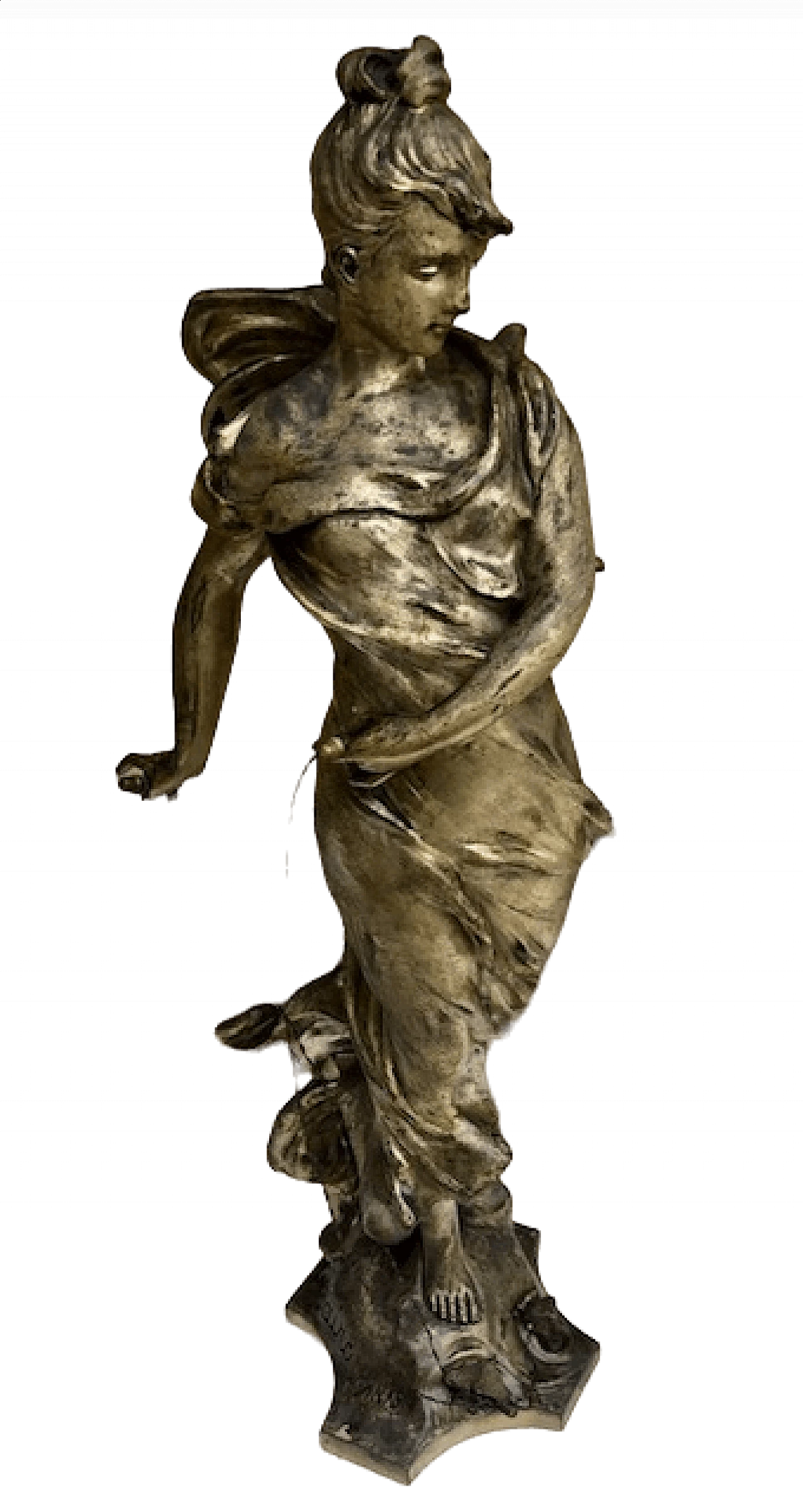 Tairo Paris, cast metal statue, 19th century 9