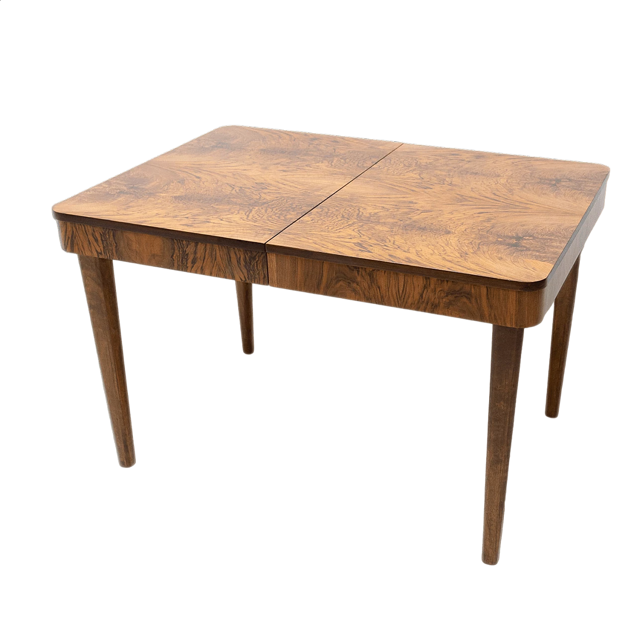 Art Deco wood extendable table by Jindřich Halabala, 1940s 18