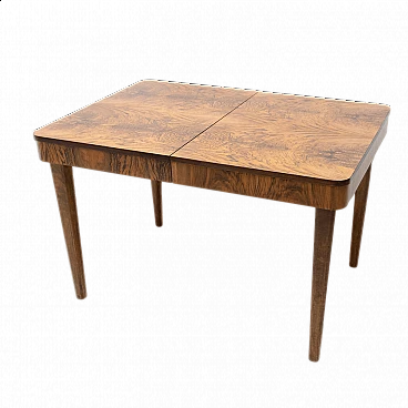 Art Deco wood extendable table by Jindřich Halabala, 1940s