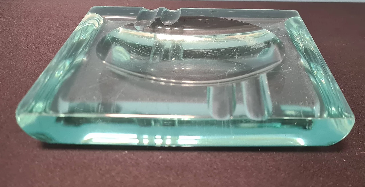 Square glass ashtray by Fontana Arte, 1950s 2