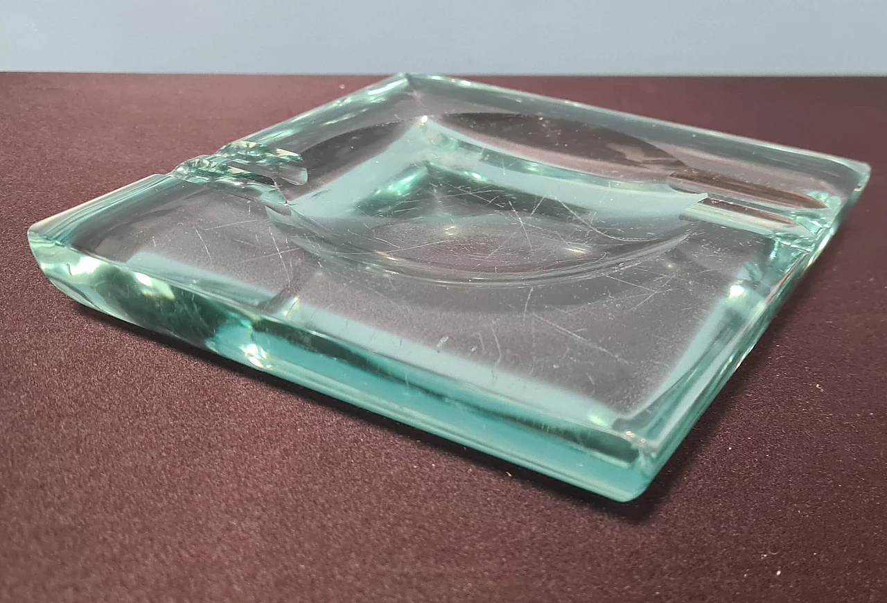 Square glass ashtray by Fontana Arte, 1950s 4