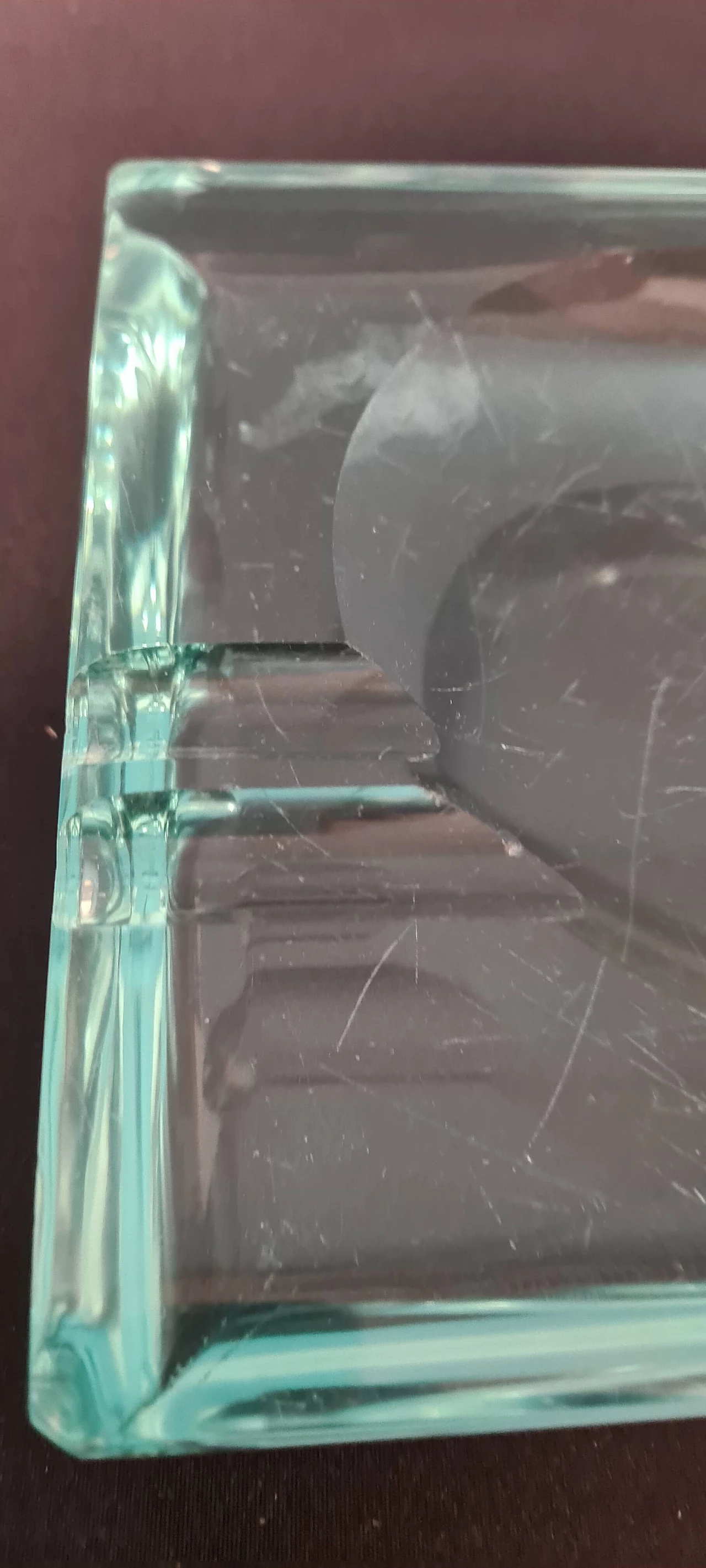 Square glass ashtray by Fontana Arte, 1950s 5