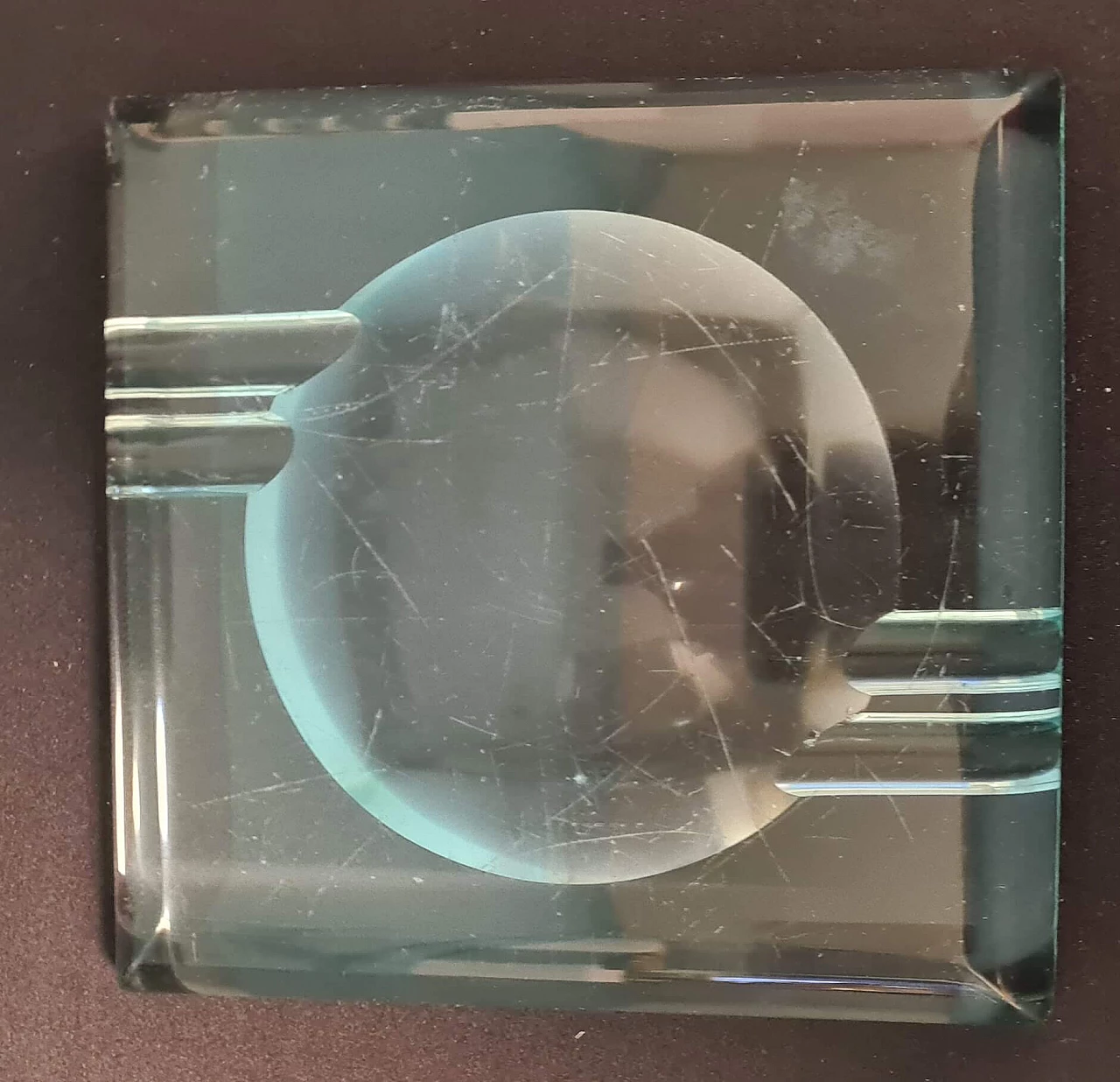 Square glass ashtray by Fontana Arte, 1950s 7