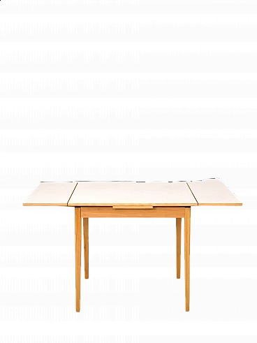 Tavolo allungabile in legno e formica, anni '60