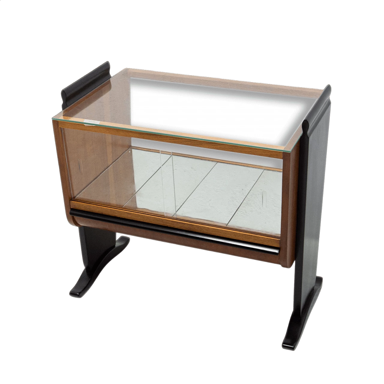 Art Deco wood and glass bar cabinet by Jindrich Halabala for UP-Zavody, 1930s 17