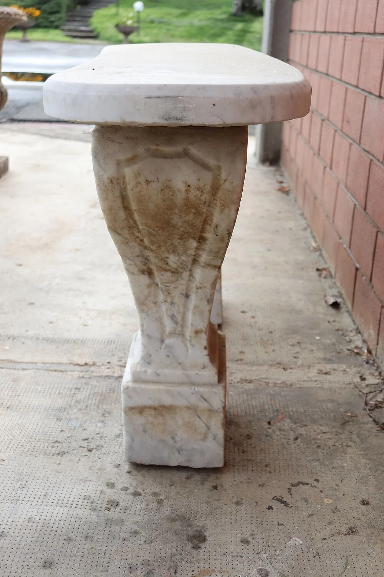 Carrara marble bench, second half of the 19th century 6