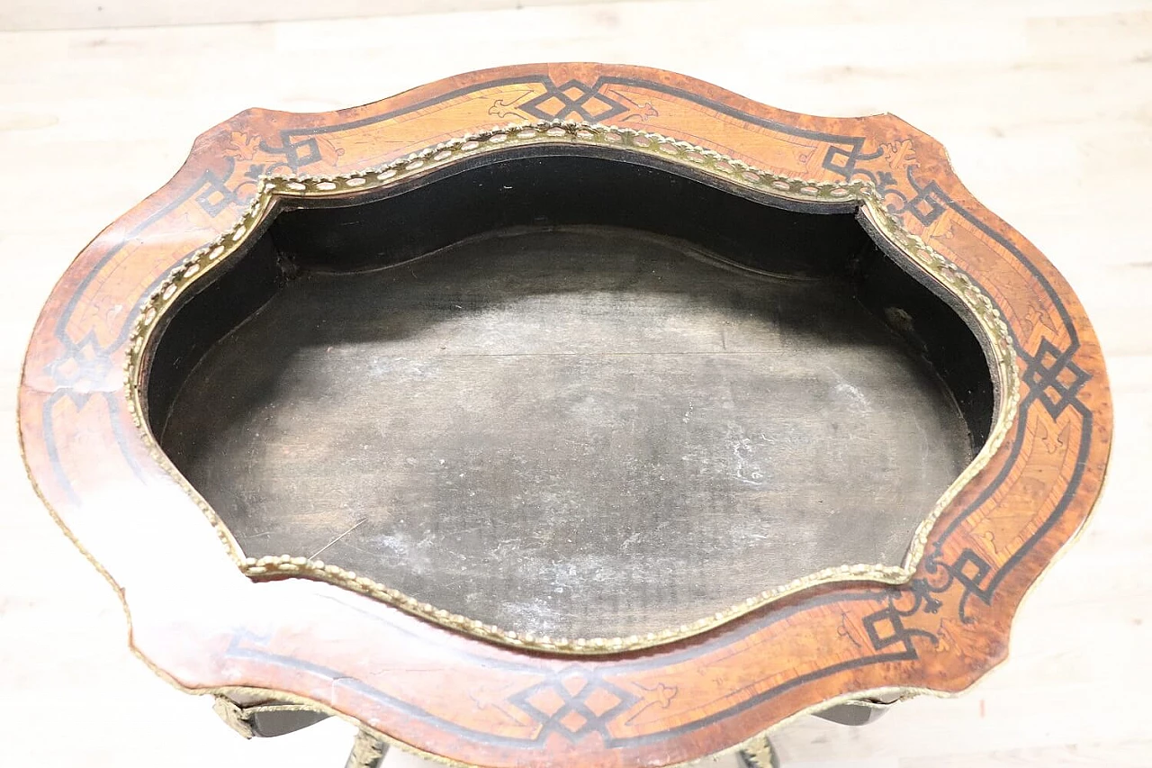 Napoleon III inlaid wood side table with planter, second half of the 19th century 5