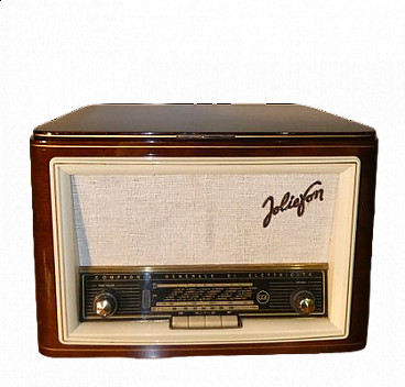 Wood Joliefon RFS 6597 turntable radio by CGE, 1950s